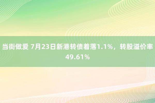 当街做爱 7月23日新港转债着落1.1%，转股溢价率49.61%