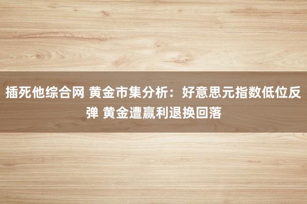 插死他综合网 黄金市集分析：好意思元指数低位反弹 黄金遭赢利退换回落
