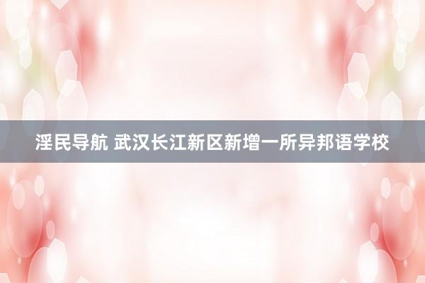 淫民导航 武汉长江新区新增一所异邦语学校