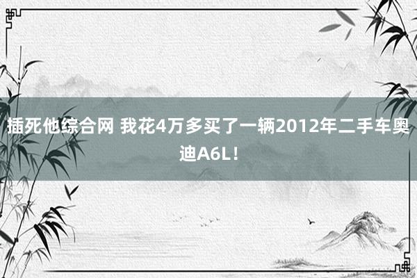 插死他综合网 我花4万多买了一辆2012年二手车奥迪A6L！
