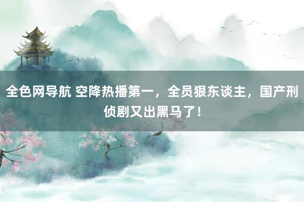 全色网导航 空降热播第一，全员狠东谈主，国产刑侦剧又出黑马了！